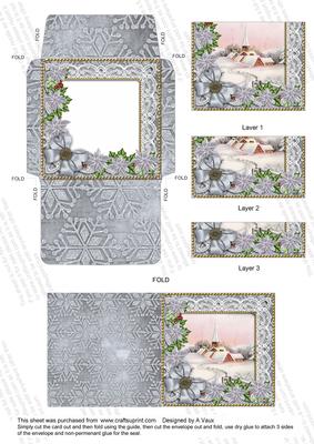 Pink Church Mini Card Envelope Bottom Stacker
