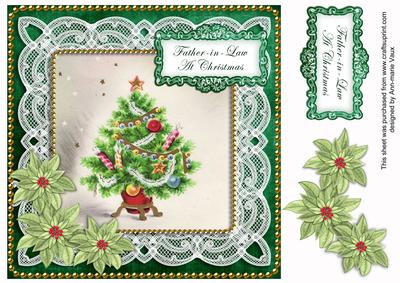 Elegant Tree Father in Law 8in Sentiment Topper