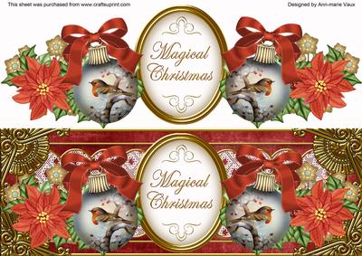 Red Robin Magical Christmas Large Dl Topper