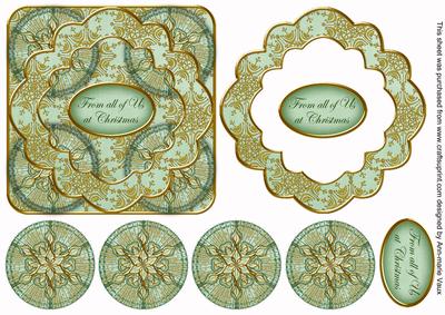 Mint Goldflake from All of Us 3D Rosette Decoupage Topper