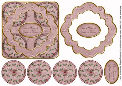 Dpink Holly Our House Your House 3D Rosette Deco Topper
