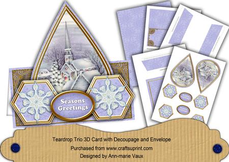 Blue Church Seasons Greetings Teardrop Trio Kit
