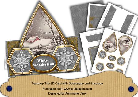 Winter Walk Flake Winter Wonderland Teardrop Trio Kit