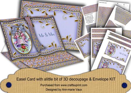 Wedding Bells Blue Mr & Mrs Easel Book Kit