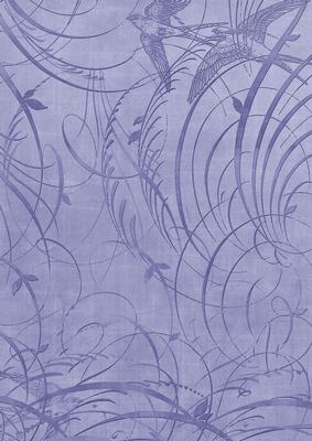 Blue Bird Flourish Swirls A4 Backing Paper