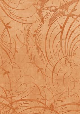 Borange Bird Flourish Swirls A4 Backing Paper