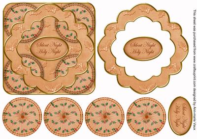 Borange Holly Silent Night 3D Rosette Decoupage Topper