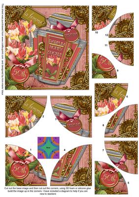 Honeysuckle Perfume 50th Birthday 5in Round Corner Stacker