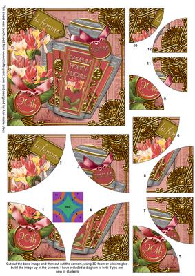 Honeysuckle Perfume 90th Birthday 5in Round Corner Stacker
