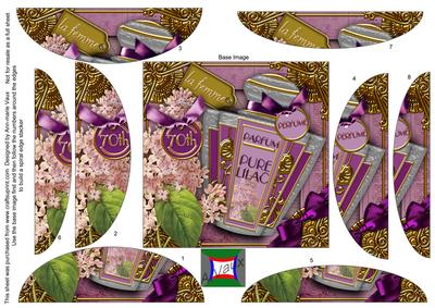 Pure Lilacs 70th Perfume 5in Rounded Spiral Edge Stacker