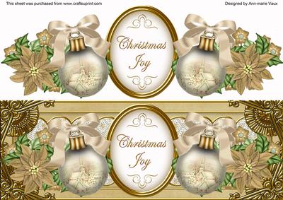 Cream Church Christmas Joy Large Dl Decoupage Step by Step