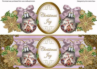 Lilac House Christmas Joy Large Dl Decoupage Topper