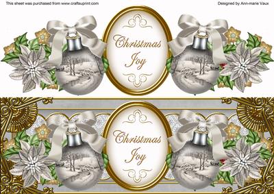 Snow Bridge Christmas Joy Large Dl Decoupage Topper