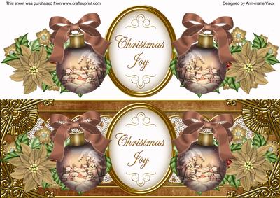 Snowy Village Christmas Joy Large Dl Decoupage Topper