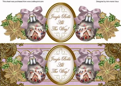 Lilac House Jingle Bells Large Dl Decoupage Topper
