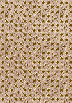 Dpink Ditsy Heart Gold A4 Backing Paper