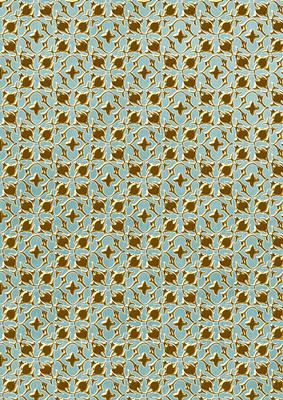 Dteal Ditsy Heart Gold A4 Backing Paper