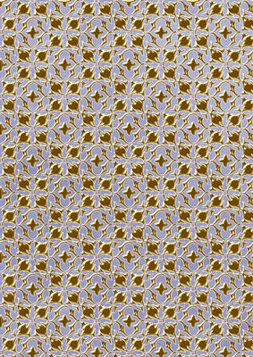Blue Ditsy Heart Gold A4 Backing Paper