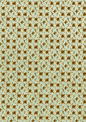 Mint Green Ditsy Heart Gold A4 Backing Paper