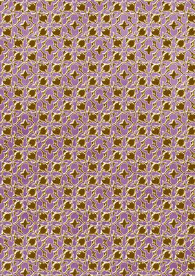 Purple Ditsy Heart Gold A4 Backing Paper
