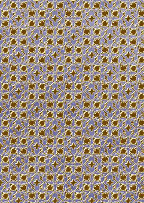 Dark Blue Ditsy Heart Gold A4 Backing Paper