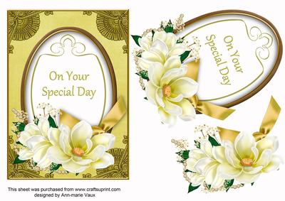 Lemon Magnolia Special Day Oval 7x5in Step by Step