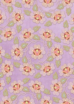 Lilac Oriental Lotus Colour A4 Backing Paper