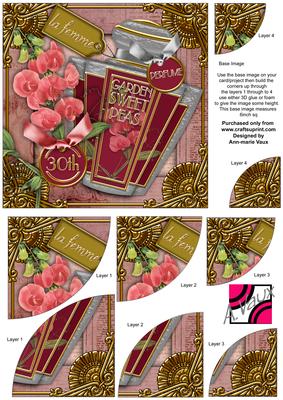 Sweet Peas 30th Perfume 6in Duo Corner Stacker