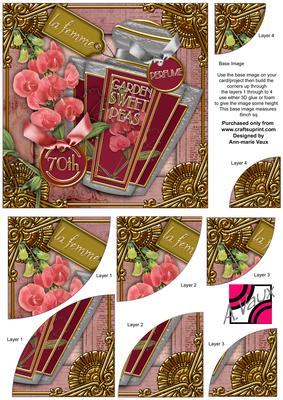 Sweet Peas 70th Perfume 6in Duo Corner Stacker
