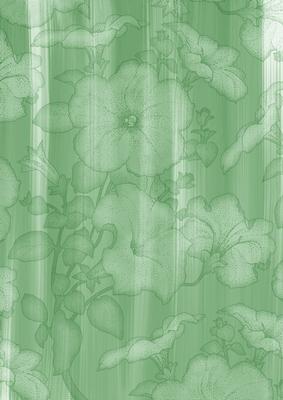 Mint Green Allover Large Painted Flora A4 Backing Paper