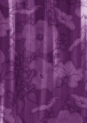 Purple Allover Large Painted Flora A4 Backing Paper