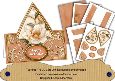 Borange Magnolia Happy Birthday Teardrop Trio Kit