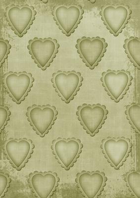Olive Double Hearts A4 Backing Paper