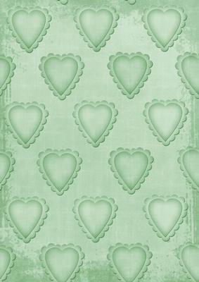 Mint Green Double Hearts A4 Backing Paper