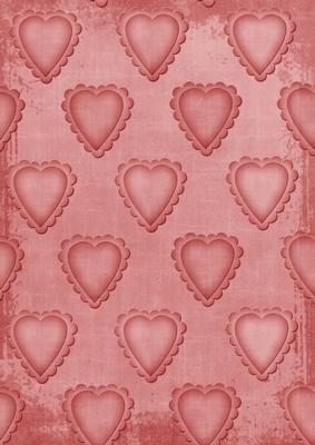 Pink Double Hearts A4 Backing Paper