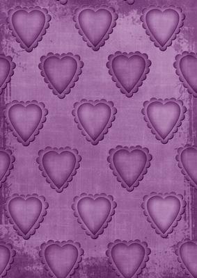 Purple Double Hearts A4 Backing Paper