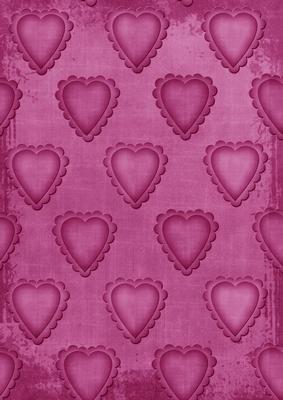 Cerise Double Hearts A4 Backing Paper