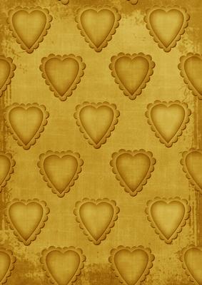 Gold Double Hearts A4 Backing Paper