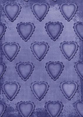 Dark Blue Double Hearts A4 Backing Paper