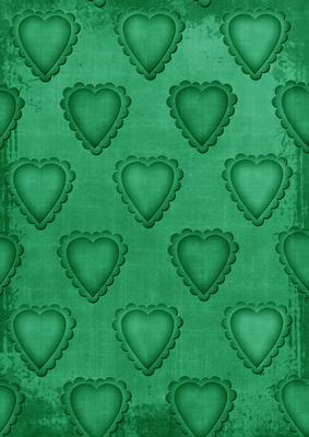 Dark Green Double Hearts A4 Backing Paper