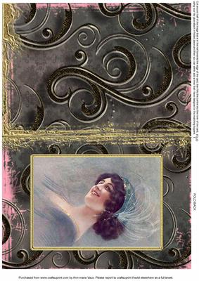 Beautiful Happy Lady Fold Back Card