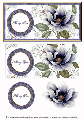 Dblue Magnolia All My Love Dl Decoupage Topper