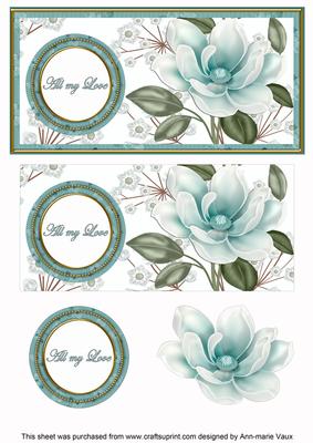 Dteal Magnolia All My Love Dl Decoupage Topper