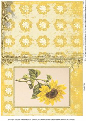 Summer Sunshine Sunflower Fold Back Card