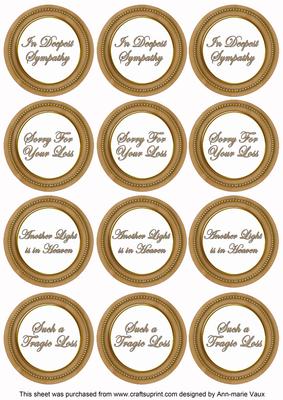 Vtea in Sympathy Round Sentiment Toppers
