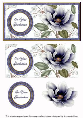 Dblue Magnolia Your Graduation Dl Decoupage Topper