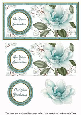 Dteal Magnolia Your Graduation Dl Decoupage Topper