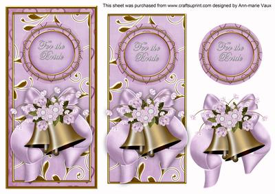 Lilac Wedding Bells for the Bride Dl Topdown Topper