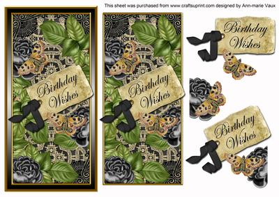 Black Roses Birthday Wishes Dl Top Down Topper