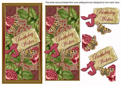 Dpink Roses Birthday Wishes Dl Topdown Topper